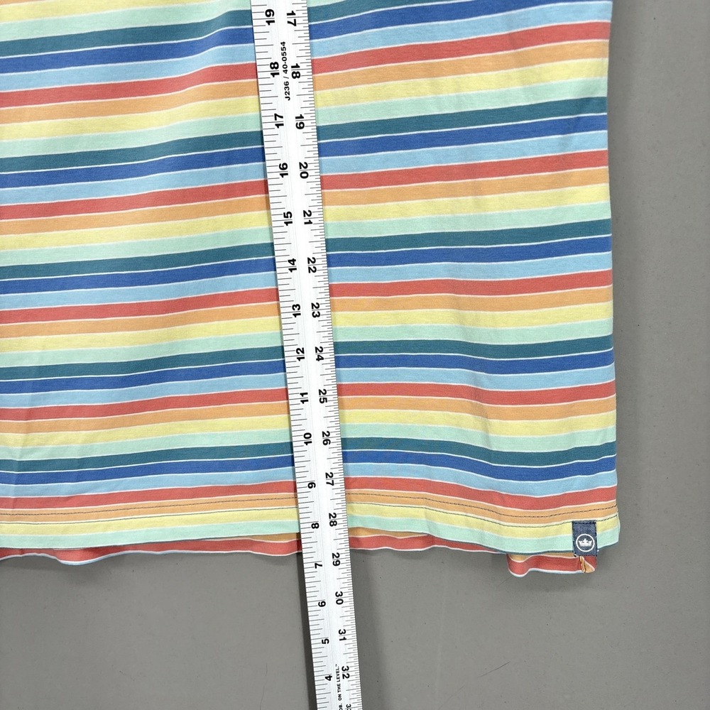 Peter Millar Polo Shirt Mens Large Multicolor Striped Pocket Cotton Stretch Golf - Picture 9 of 11
